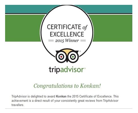 Certificate of Excellence — TripAdvisor